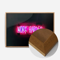 Work Harder Neon Landscape Print