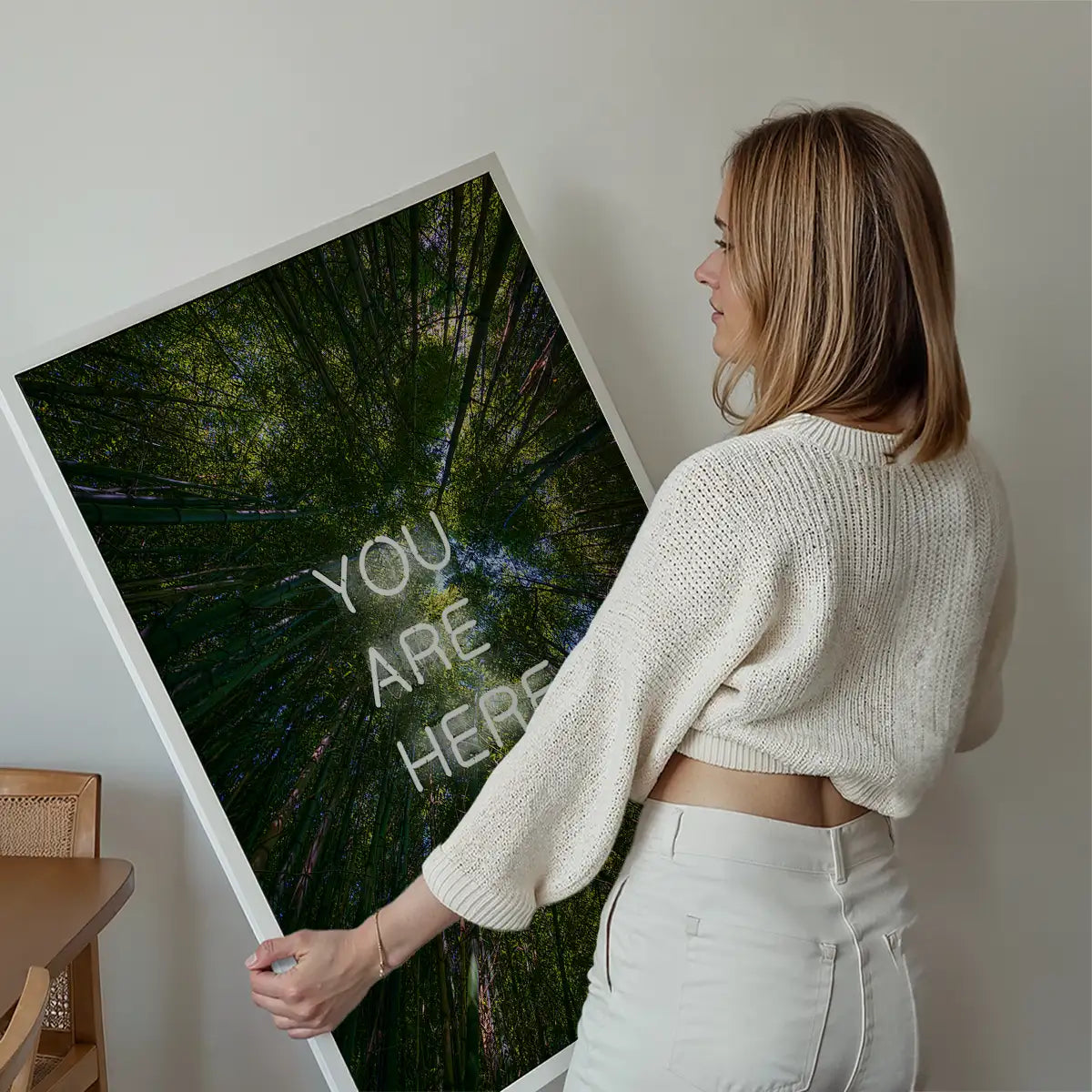 You Are Here Forest Neon Print