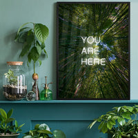 You Are Here Forest Neon Print