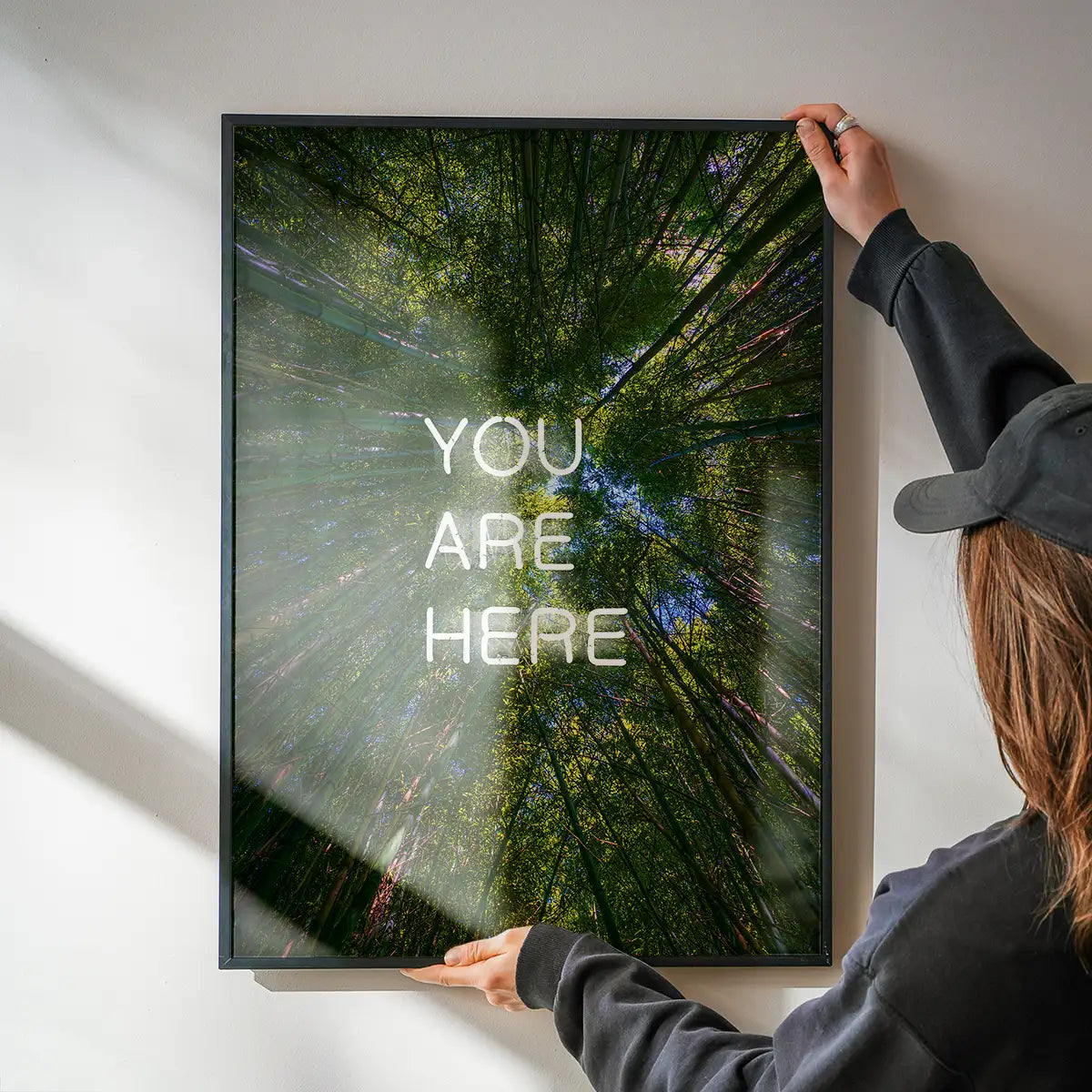 You Are Here Forest Neon Print
