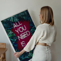 All You Need Is Love Neon Tropical Print