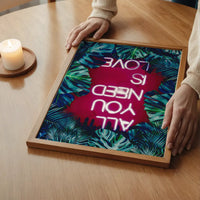All You Need Is Love Neon Tropical Print