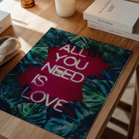 All You Need Is Love Neon Tropical Print