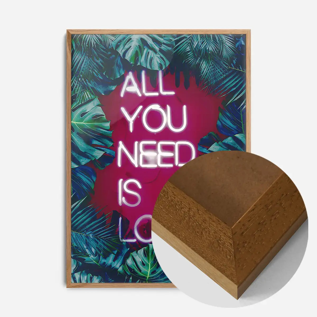 All You Need Is Love Neon Tropical Print