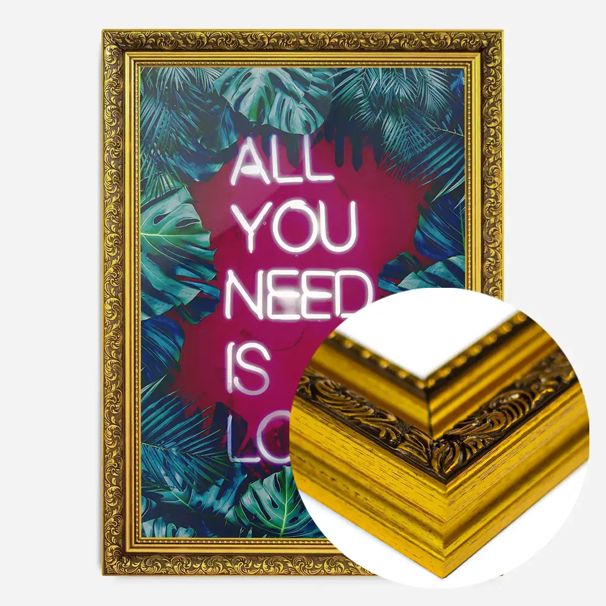 All You Need Is Love Neon Tropical Print
