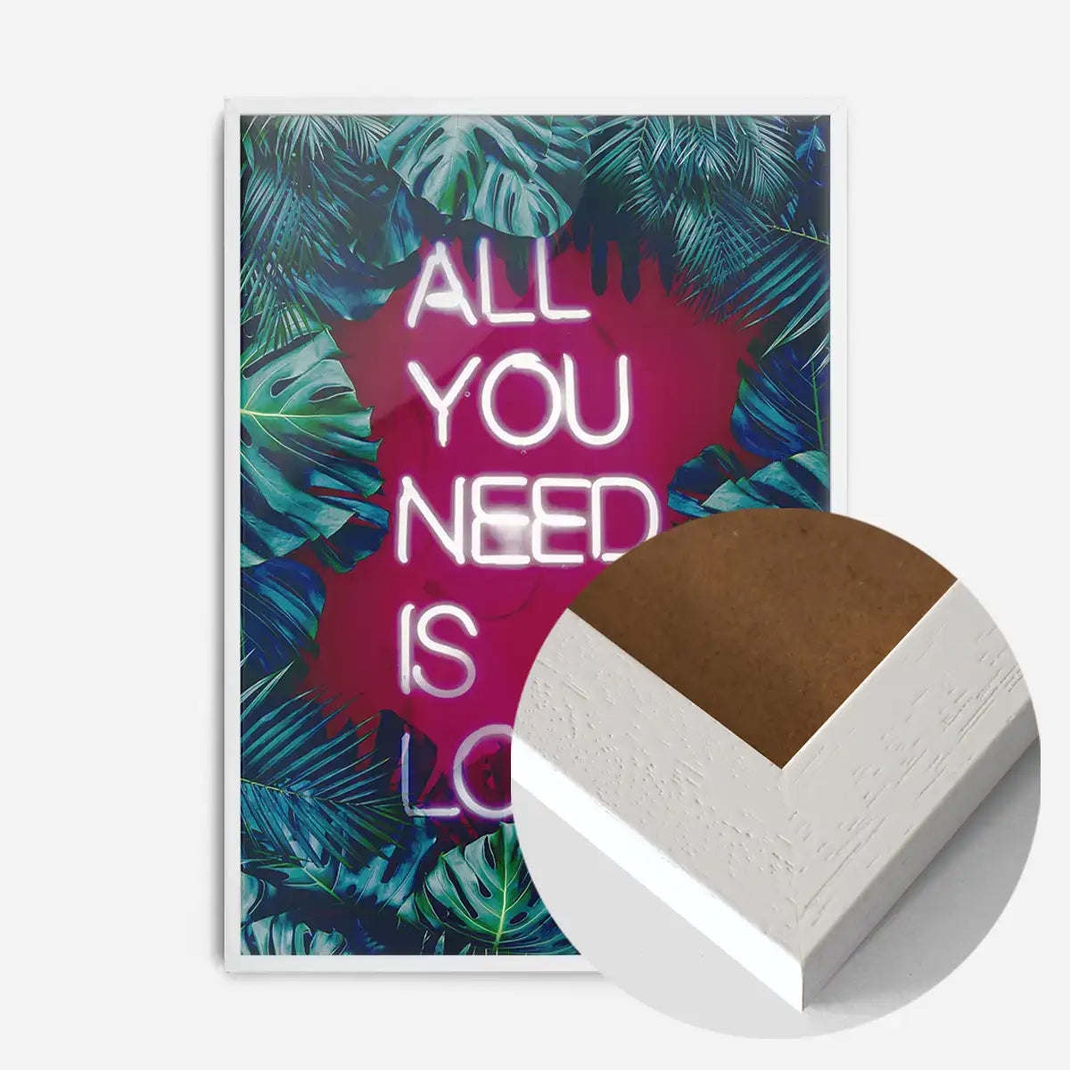 All You Need Is Love Neon Tropical Print