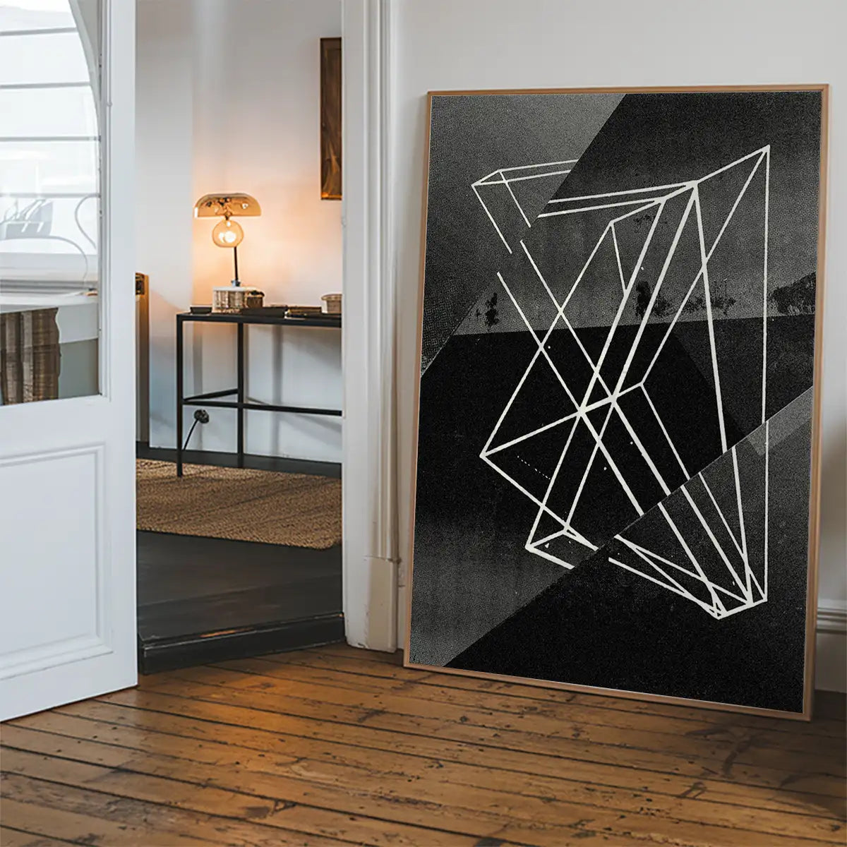 Abstract Angles 1 - Black and White Print