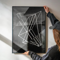 Abstract Angles 1 - Black and White Print