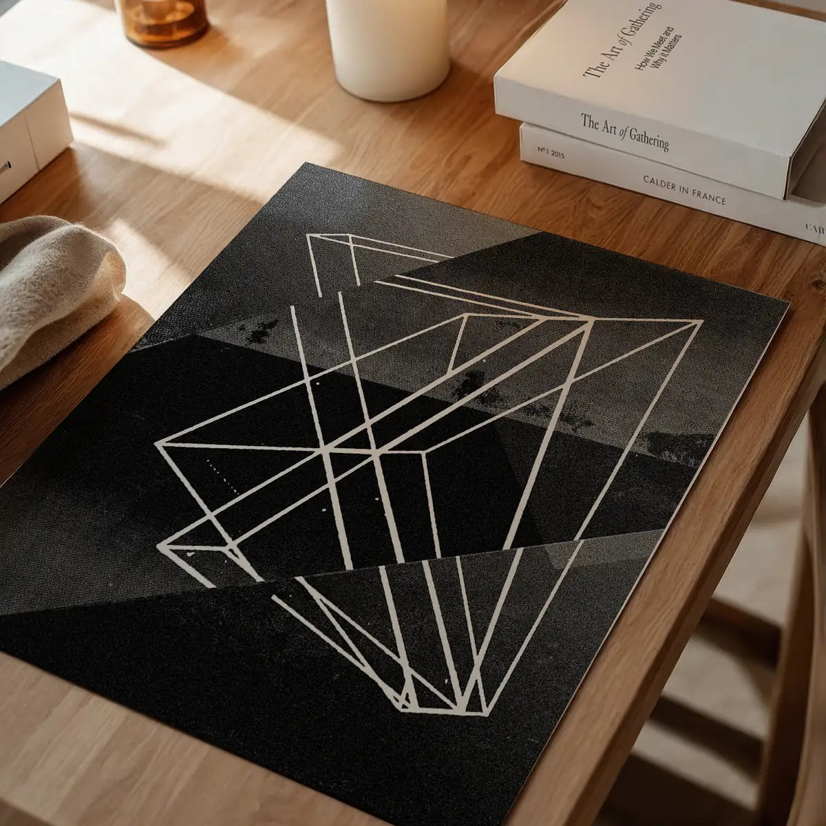 Abstract Angles 1 - Black and White Print