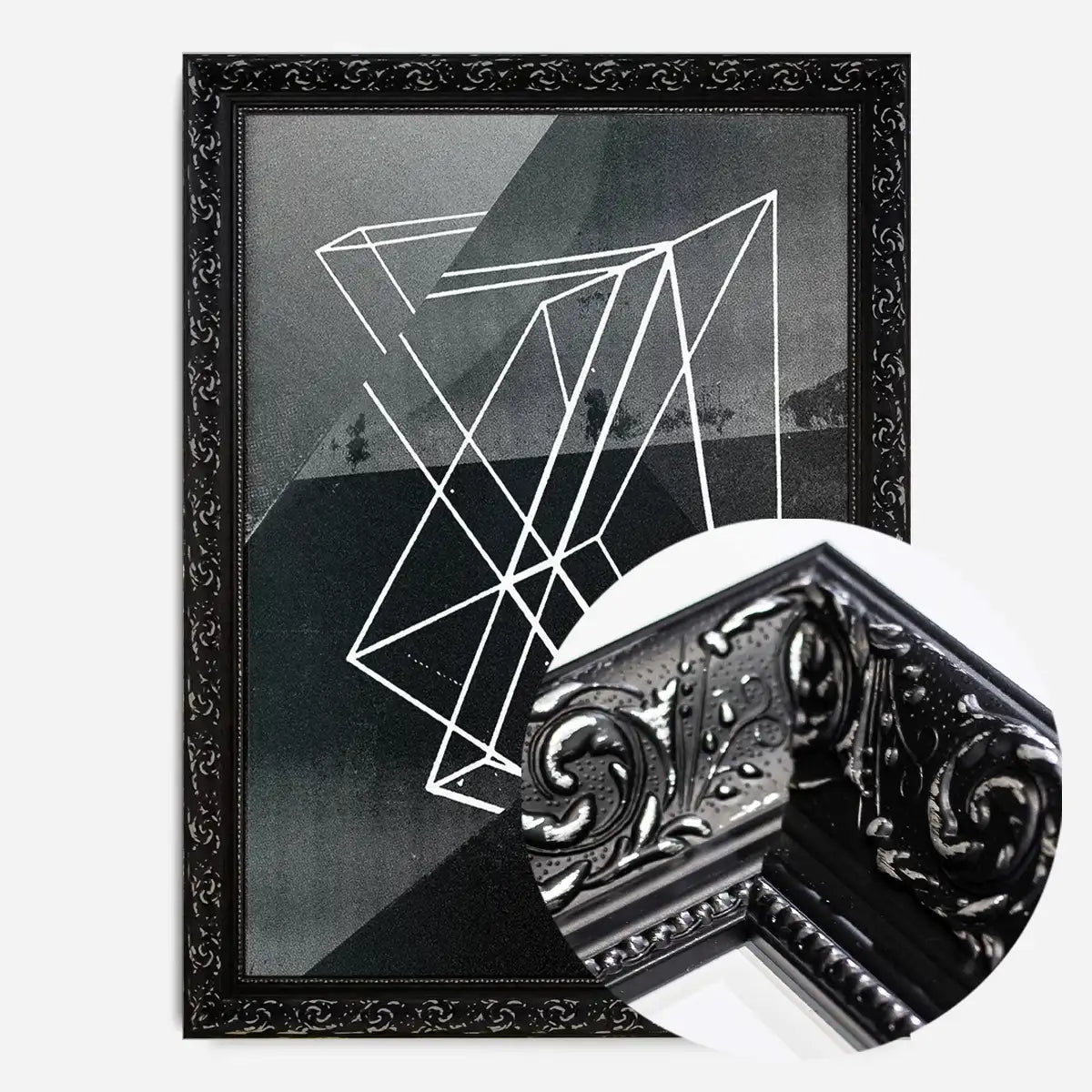 Abstract Angles 1 - Black and White Print