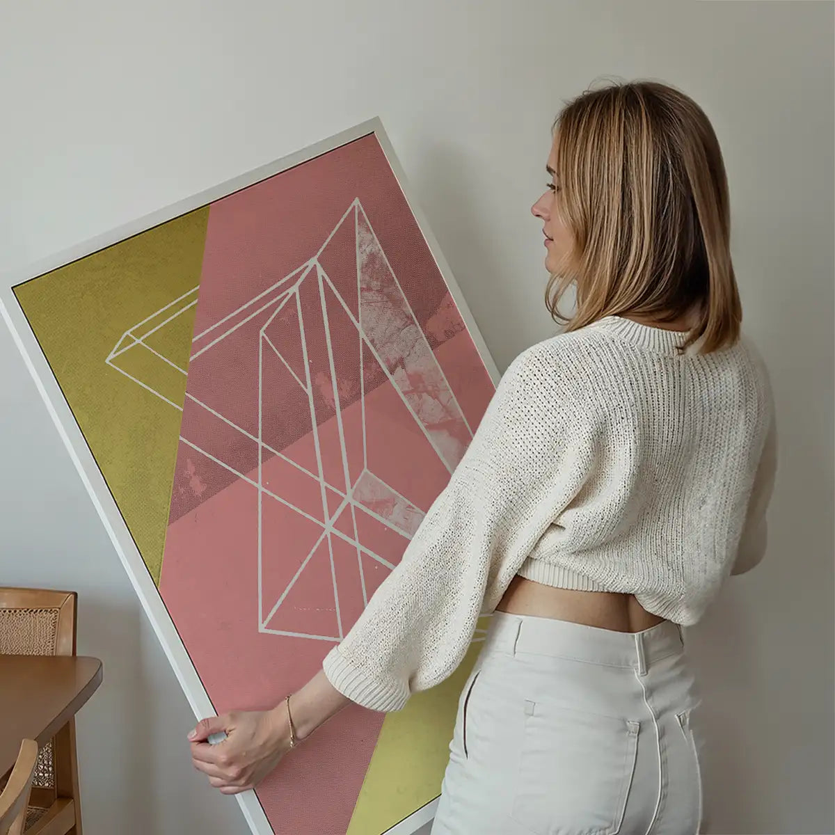 Abstract Angles 1 - Pink
