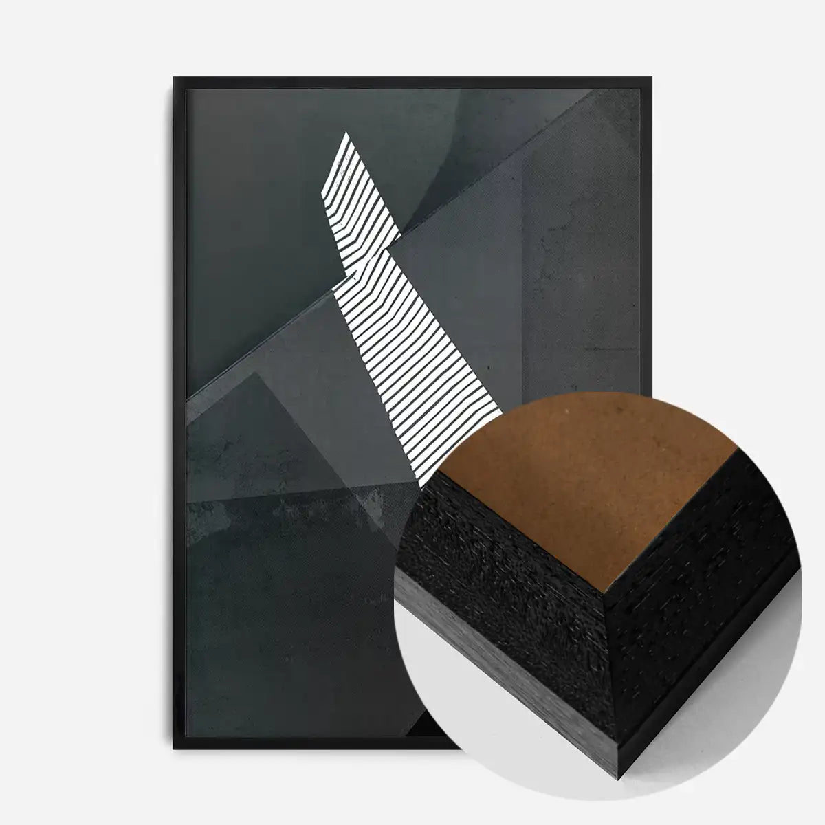 Abstract Angles 2 - Black and White Print