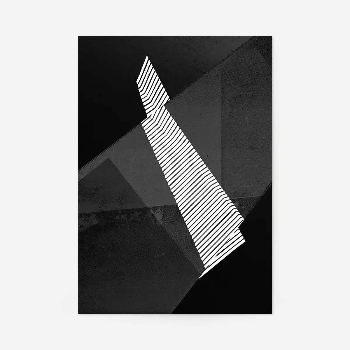 Abstract Angles 2 - Black and White Print