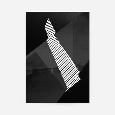 Abstract Angles 2 - Black and White Print