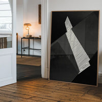 Abstract Angles 2 - Black and White Print