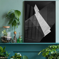 Abstract Angles 2 - Black and White Print