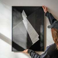 Abstract Angles 2 - Black and White Print