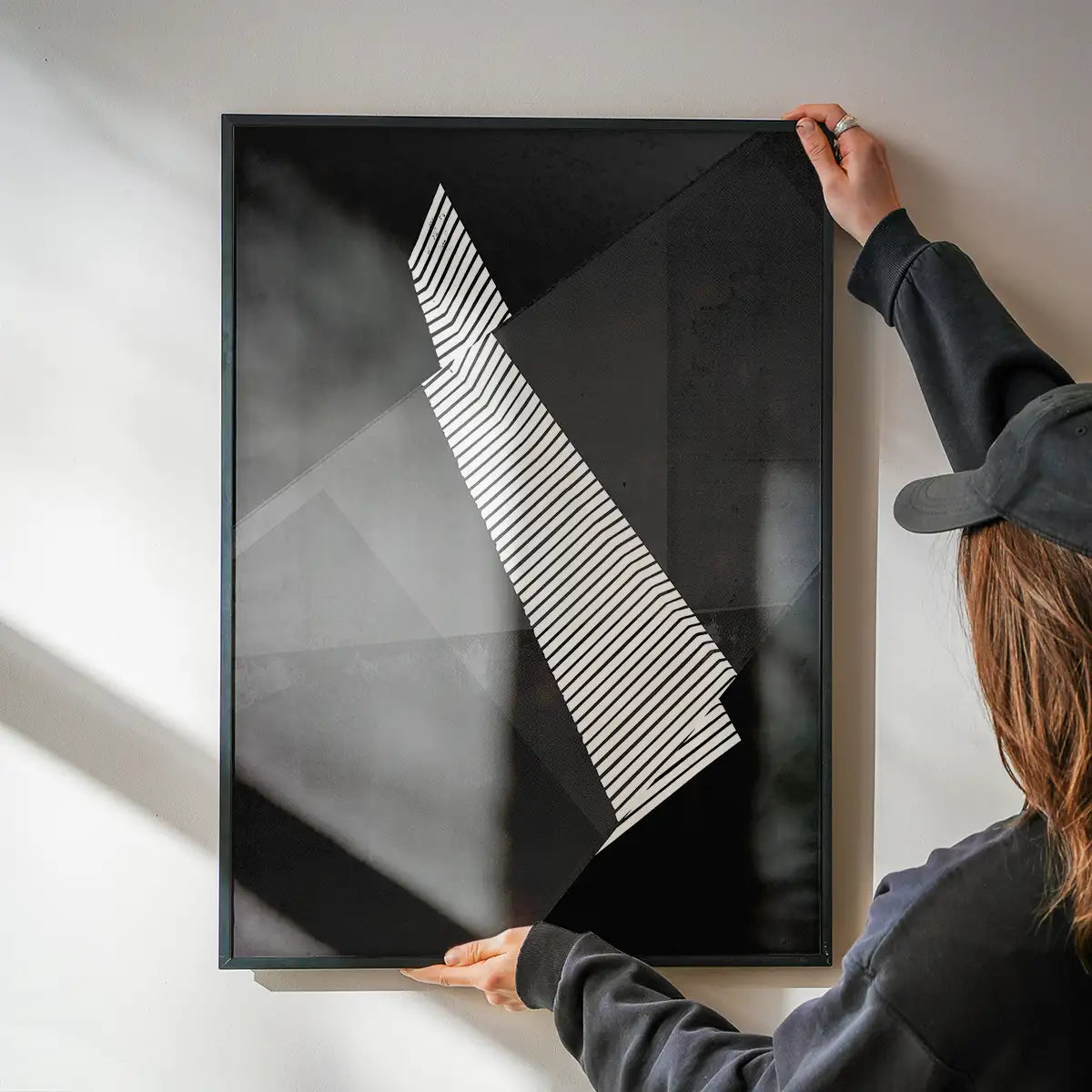 Abstract Angles 2 - Black and White Print