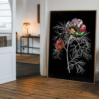 Botanical 6 Black Rose Print