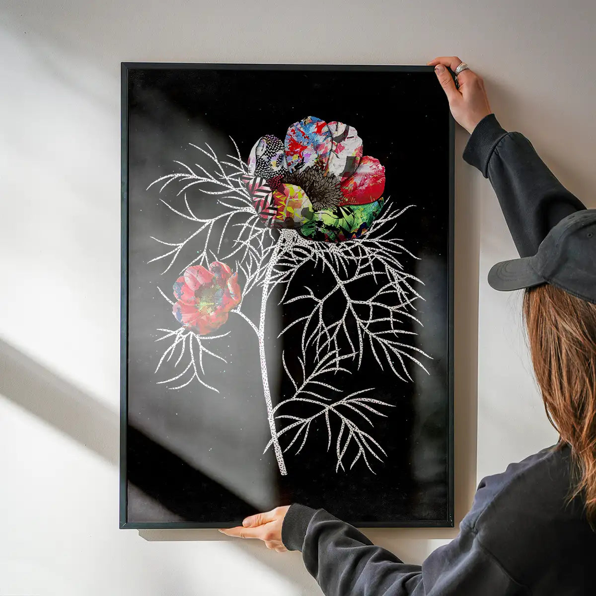 Botanical 6 Black Rose Print