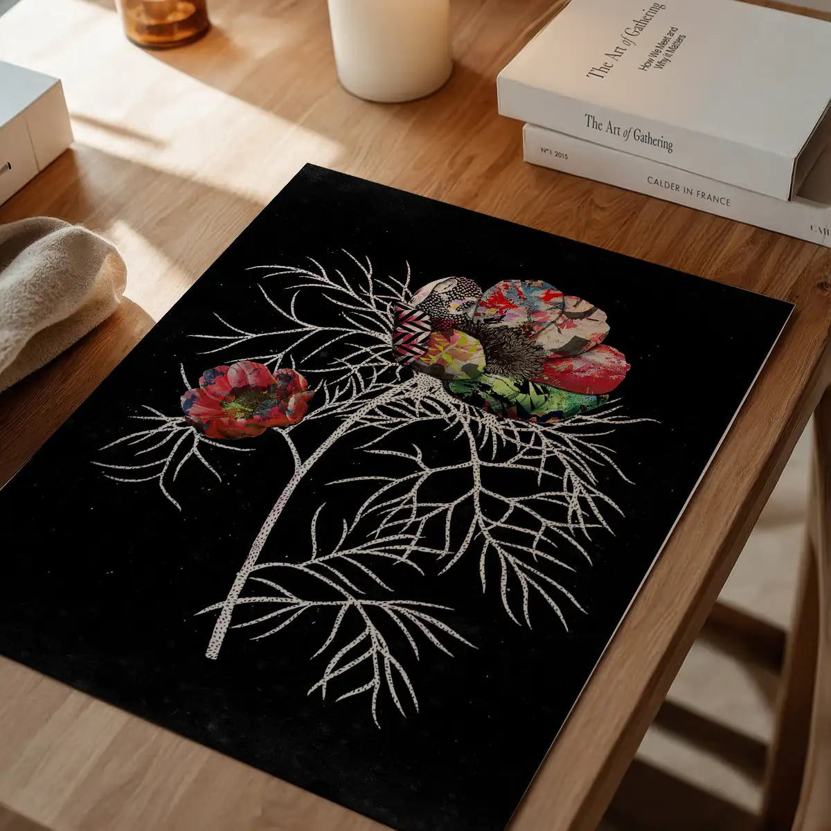 Botanical 6 Black Rose Print