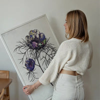 Botanical 6 White Rose Print