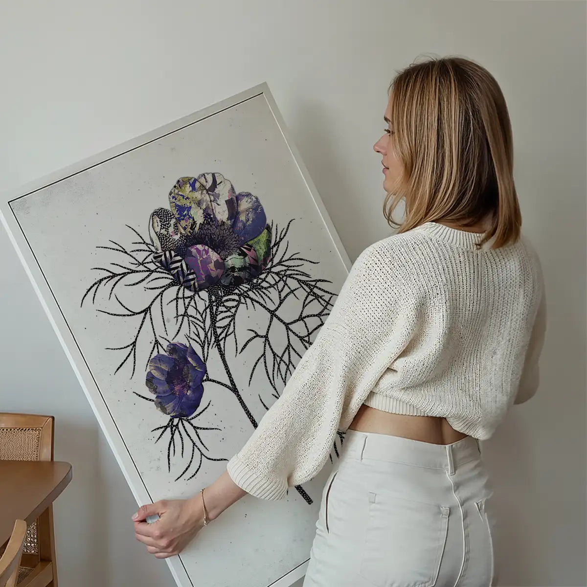 Botanical 6 White Rose Print