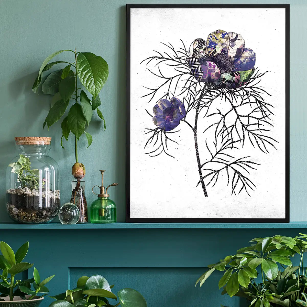 Botanical 6 White Rose Print
