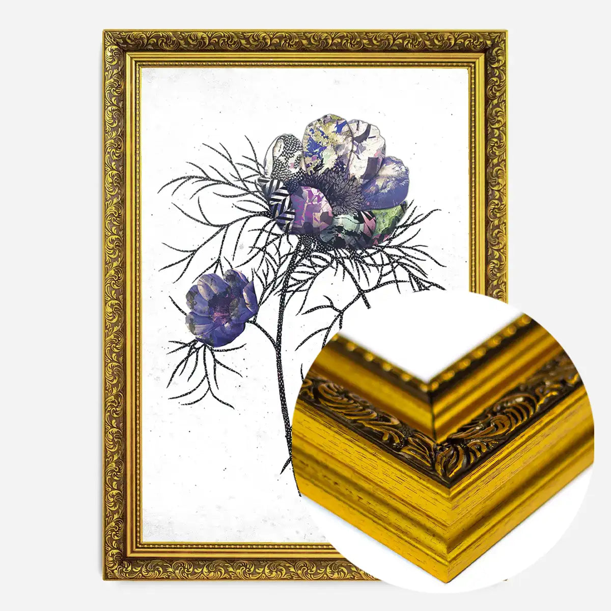 Botanical 6 White Rose Print
