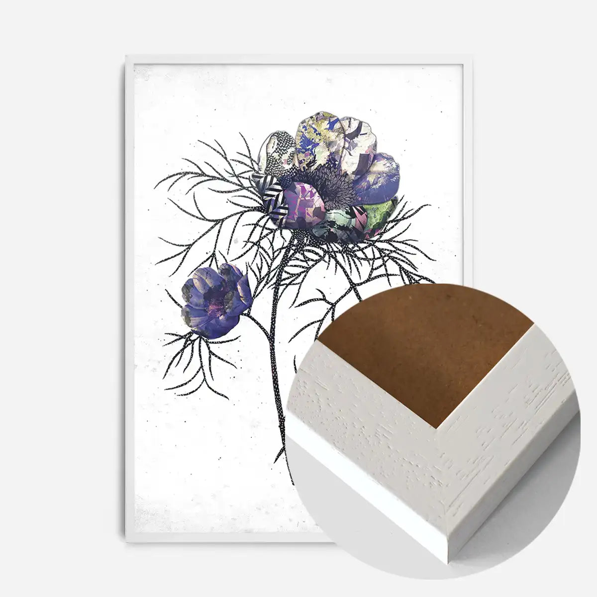 Botanical 6 White Rose Print