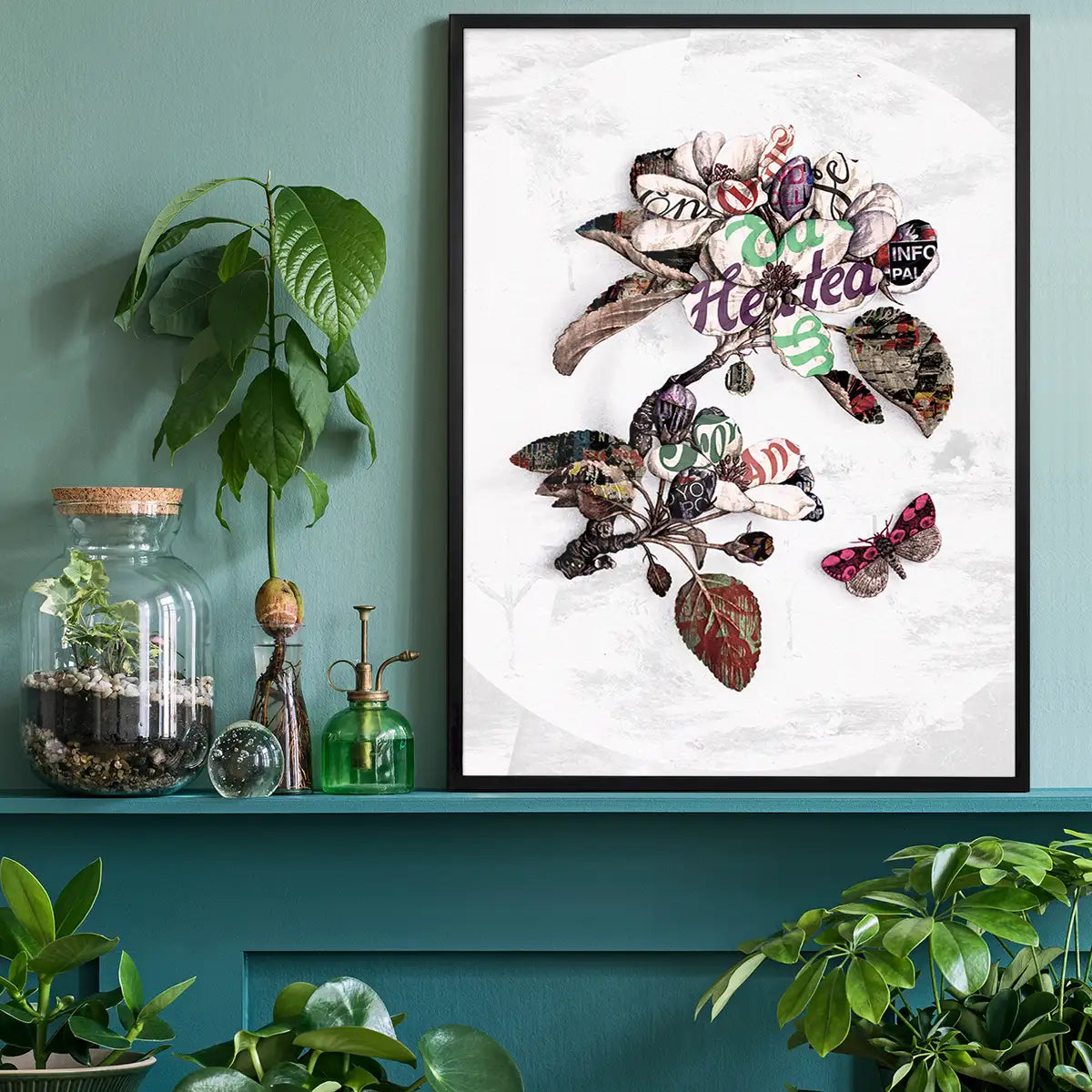 Botanical 7 Floral Typography Print