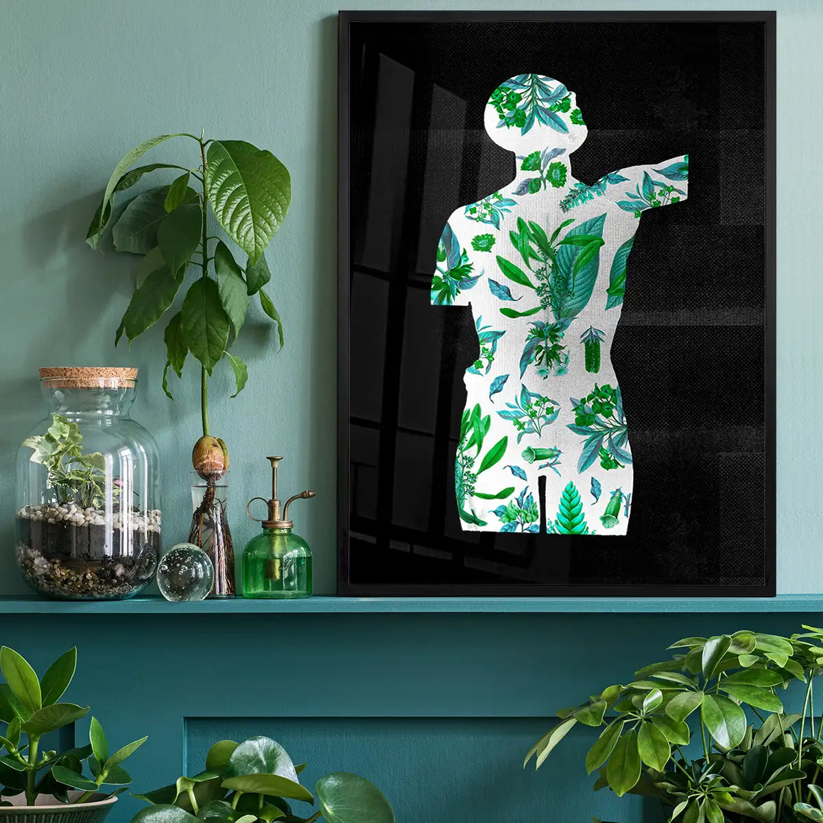 Botanical Anatomy Green Print