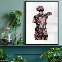 Botanical Anatomy Pink Print