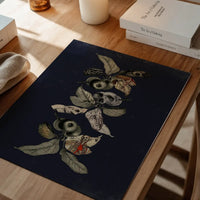 Botanical Skulls Navy Print