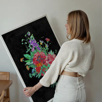 Botanical Streetart Black Print