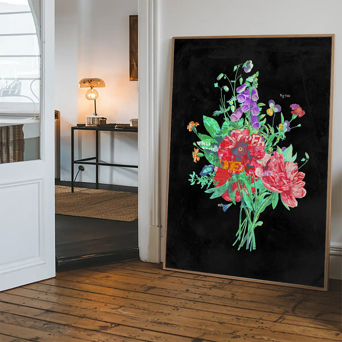 Botanical Streetart Black Print