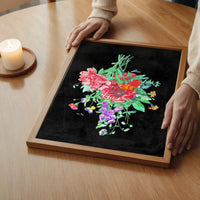 Botanical Streetart Black Print