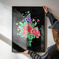 Botanical Streetart Black Print