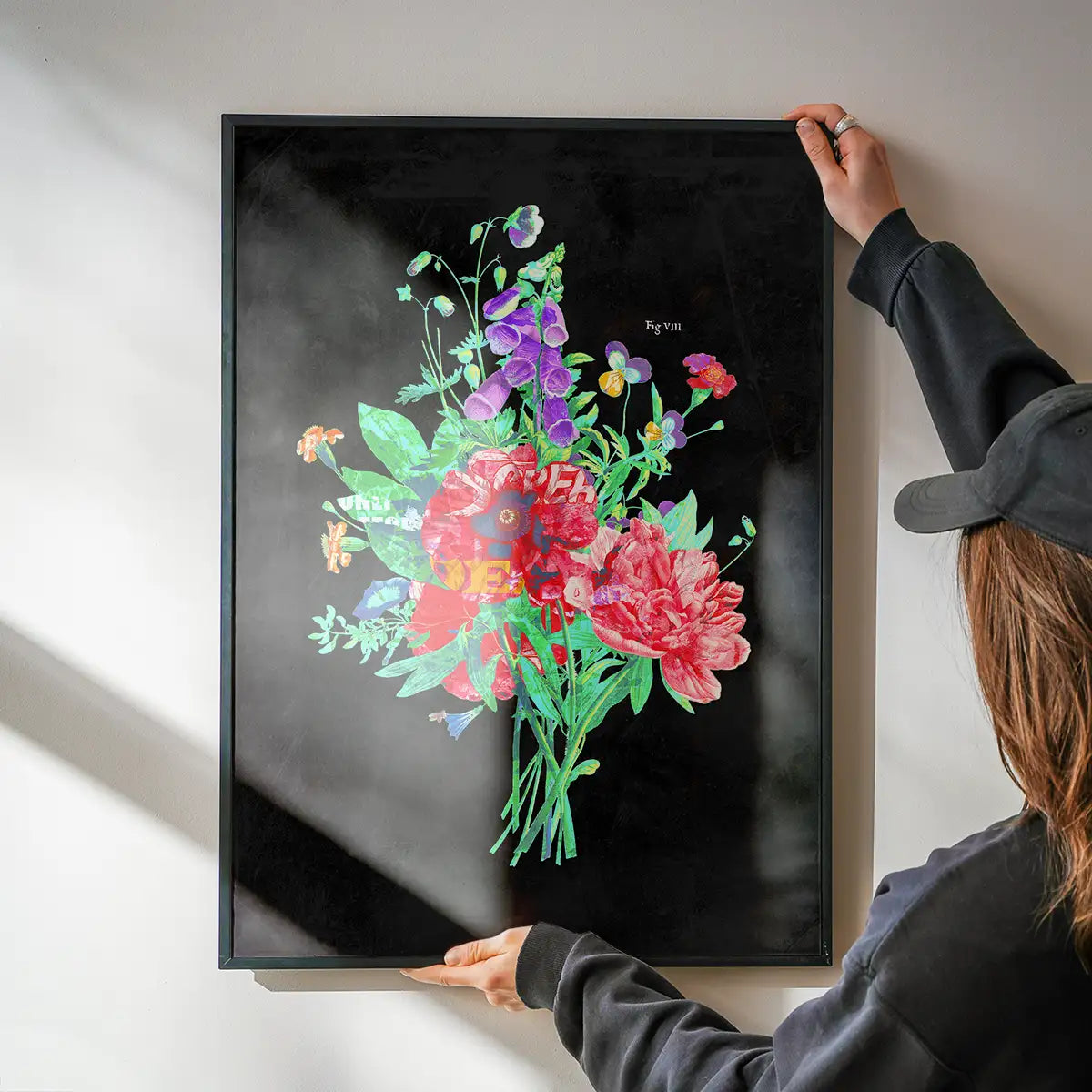 Botanical Streetart Black Print