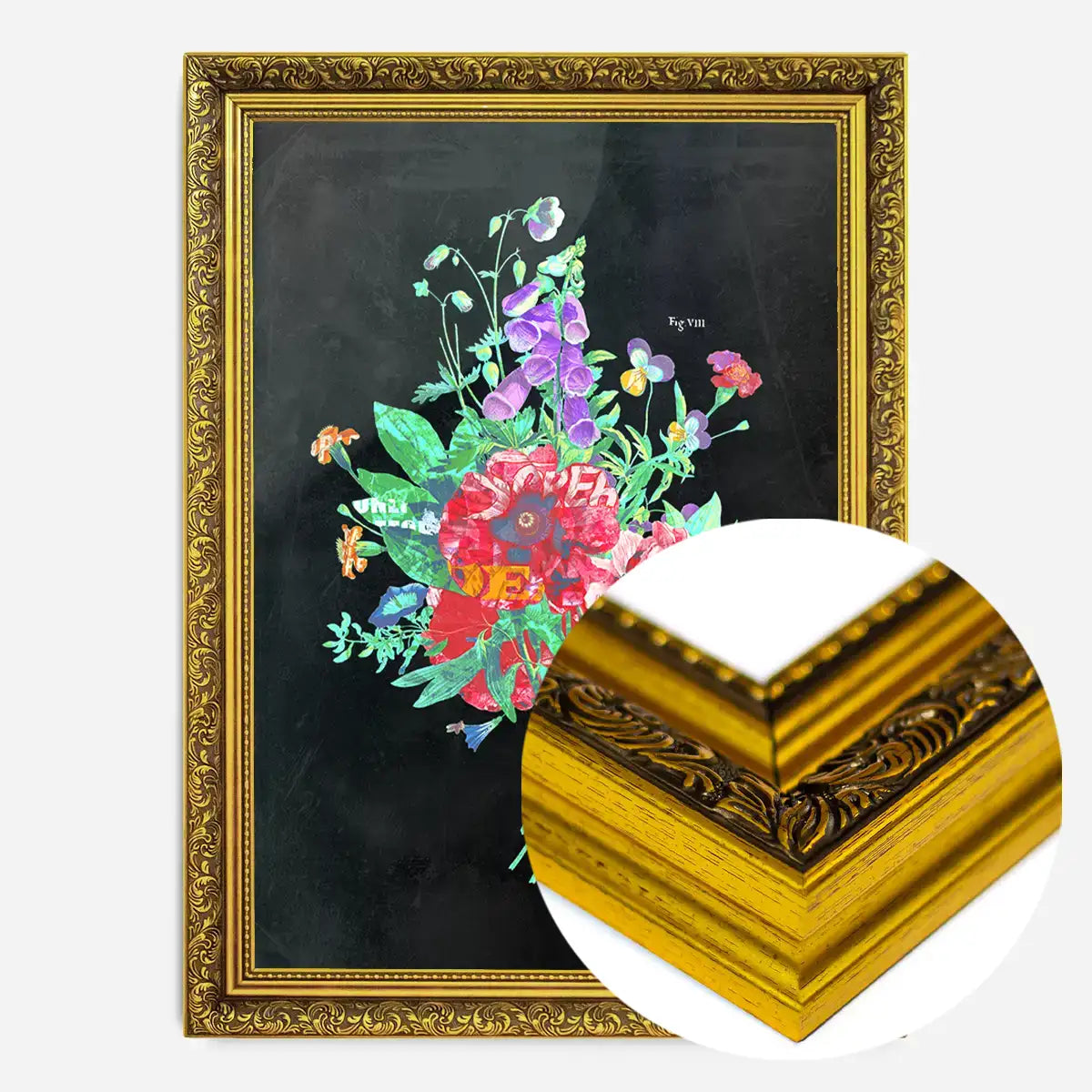 Botanical Streetart Black Print