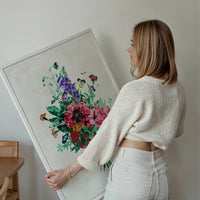 Botanical Streetart White Print