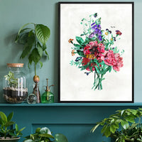 Botanical Streetart White Print