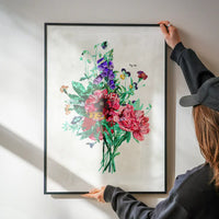 Botanical Streetart White Print