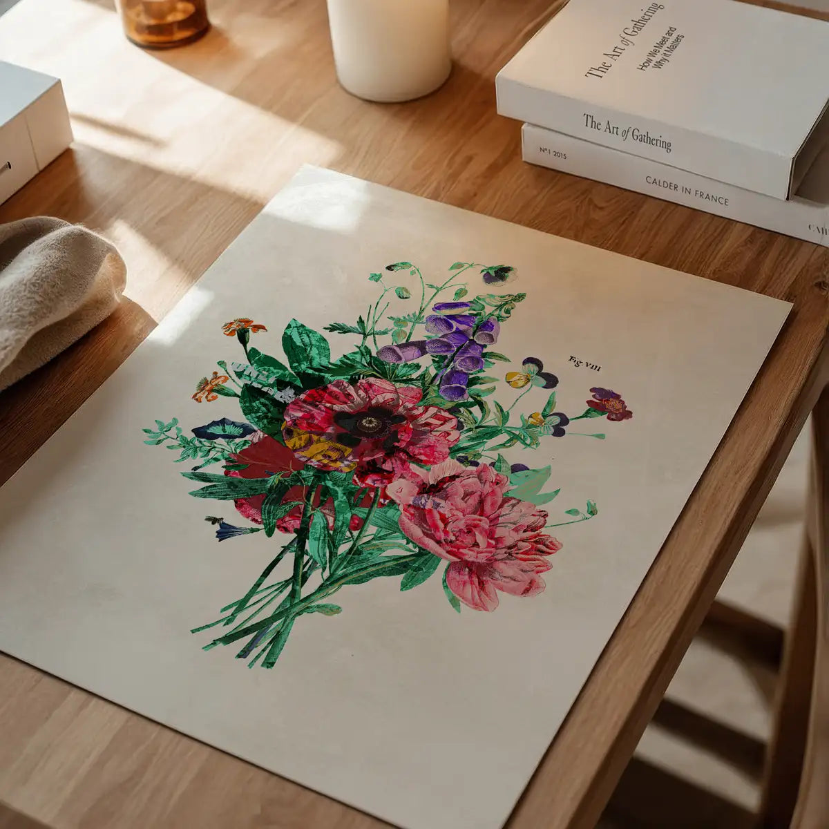 Botanical Streetart White Print