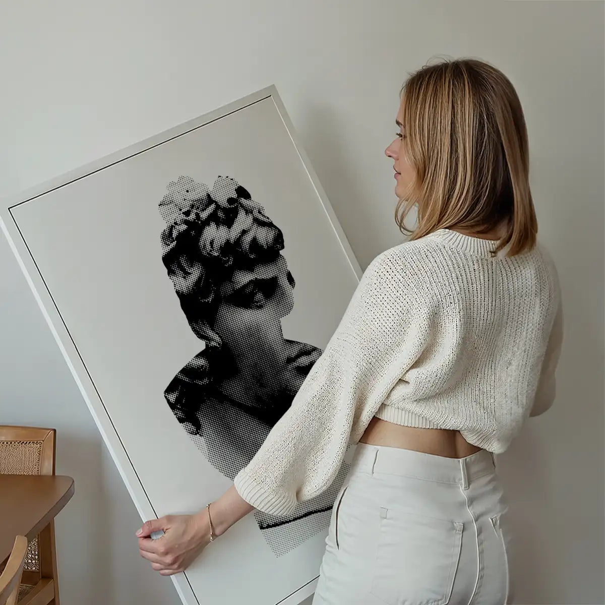 Bust 1 Black and White Print