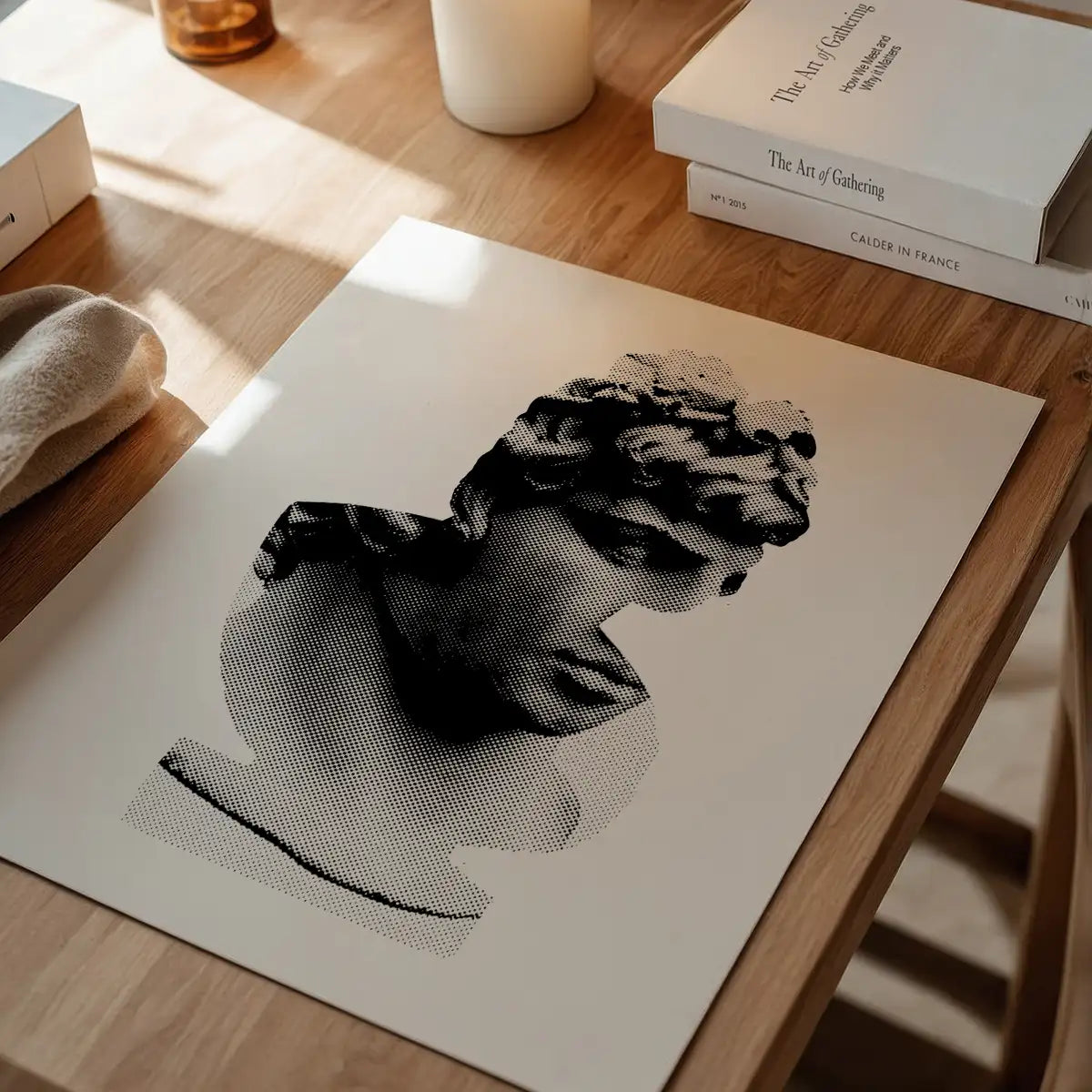 Bust 1 Black and White Print