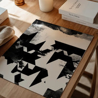 Geometric Abstract Black & White Print