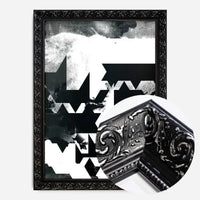 Geometric Abstract Black & White Print