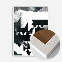 Geometric Abstract Black & White Print