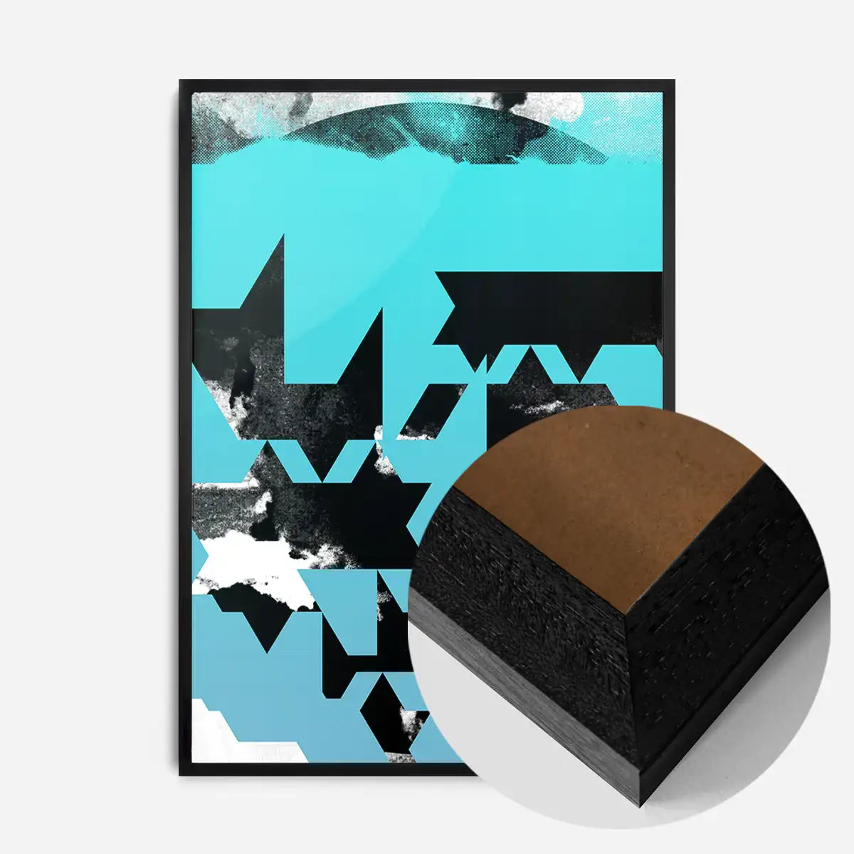 Geometric Abstract Blue Print